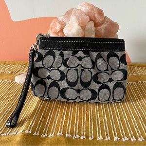 Coach monogram wristlet